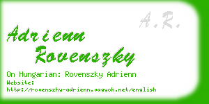 adrienn rovenszky business card